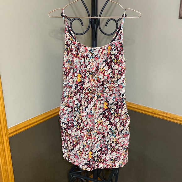 BCBGeneration floral spaghetti strap dress with pockets size small - Picture 2 of 6